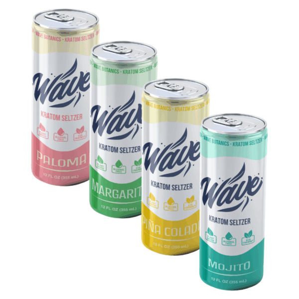 Wave Botanics Kratom Seltzer - Build Your Own 12 Pack!